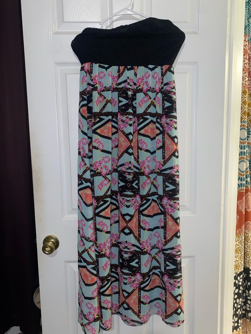 Xhilaration Black Top with Pink Logo Tag